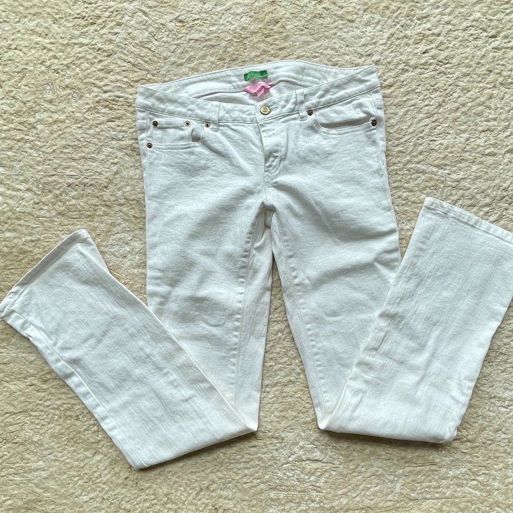 COPY - Lilly Pulitzer Full Length White Jeans, Size 6